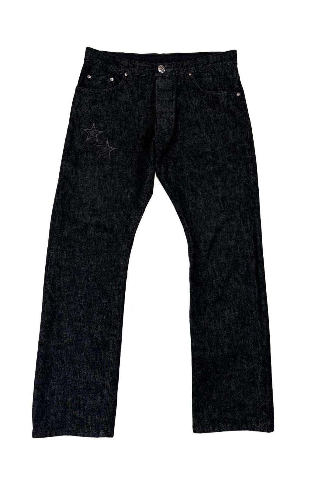 Chrome Hearts Star Patch Black Denim Jeans