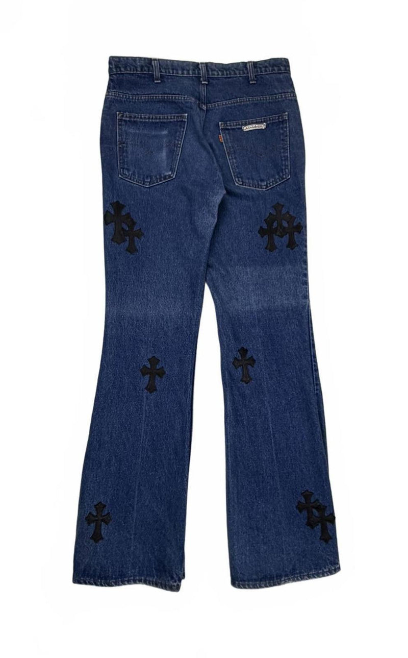 Chrome Hearts Levi's 517 Cross Patch Jeans