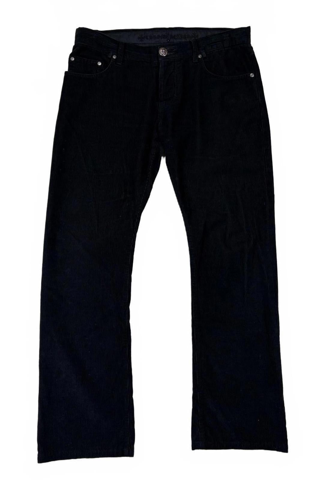 Chrome Hearts Black Corduroy Jeans