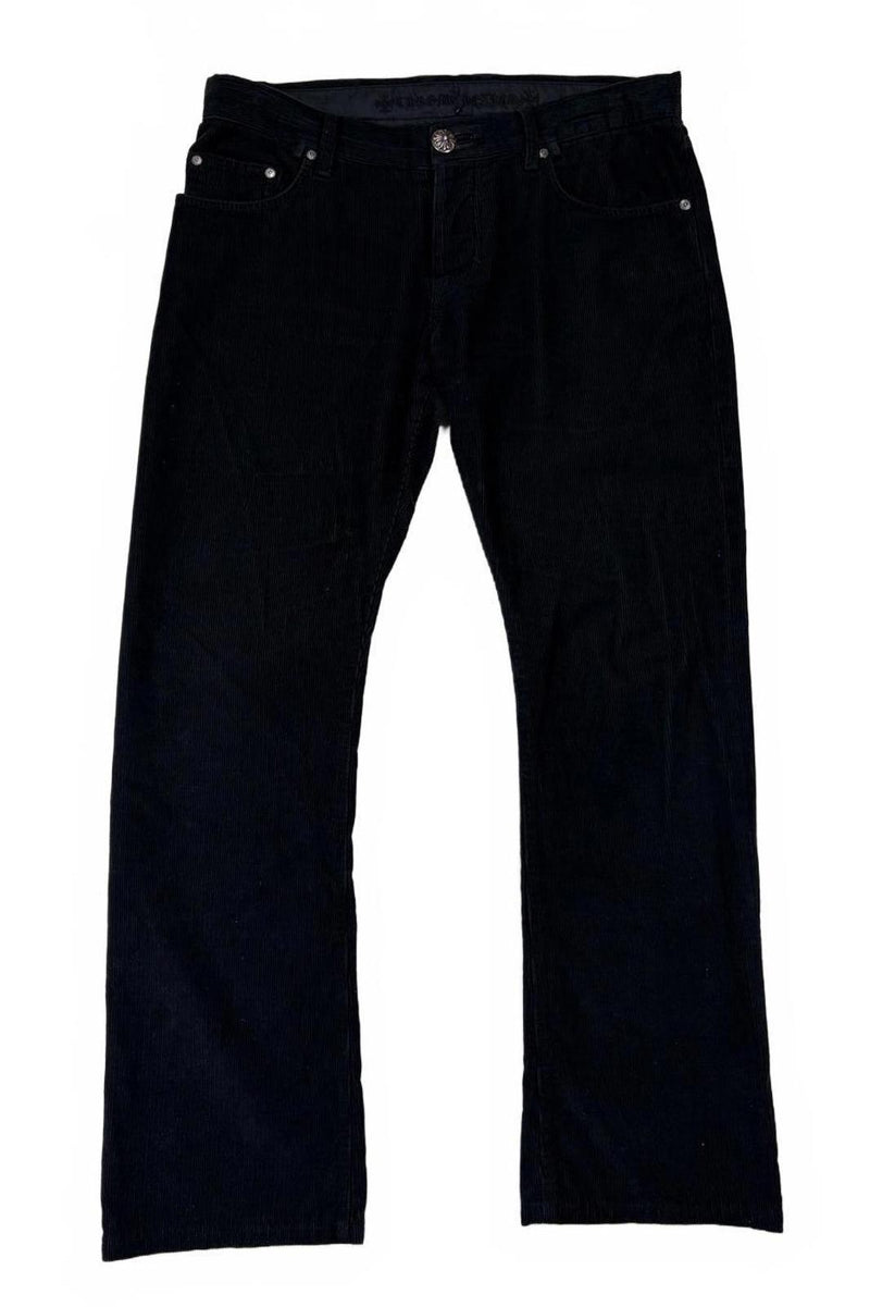 Chrome Hearts Black Corduroy Jeans