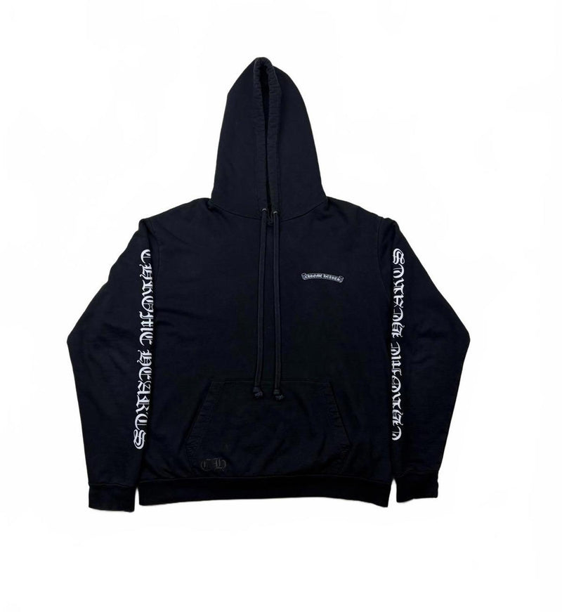 Chrome Hearts Black Scroll Logo Hoodie