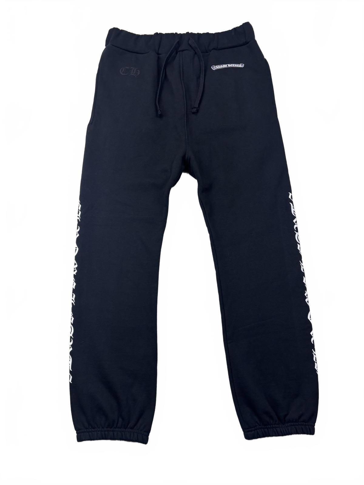 Chrome Hearts Black Scroll Logo Sweats