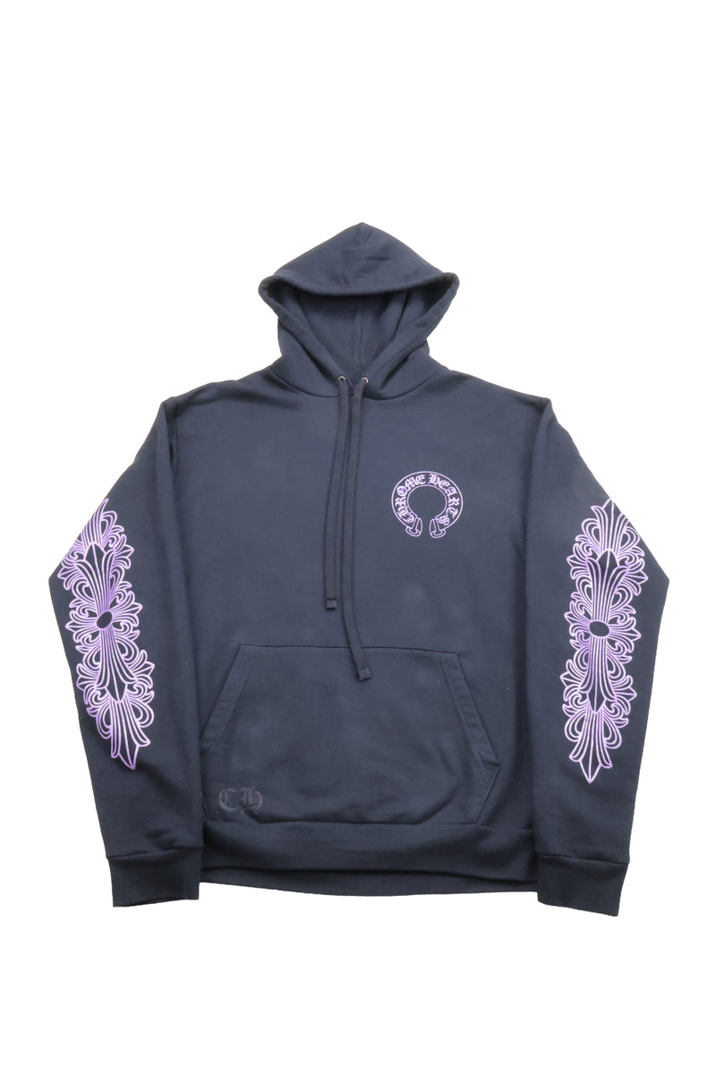 Chrome Hearts Purple GLITTER FRIENDS & FAMILY HOODIE