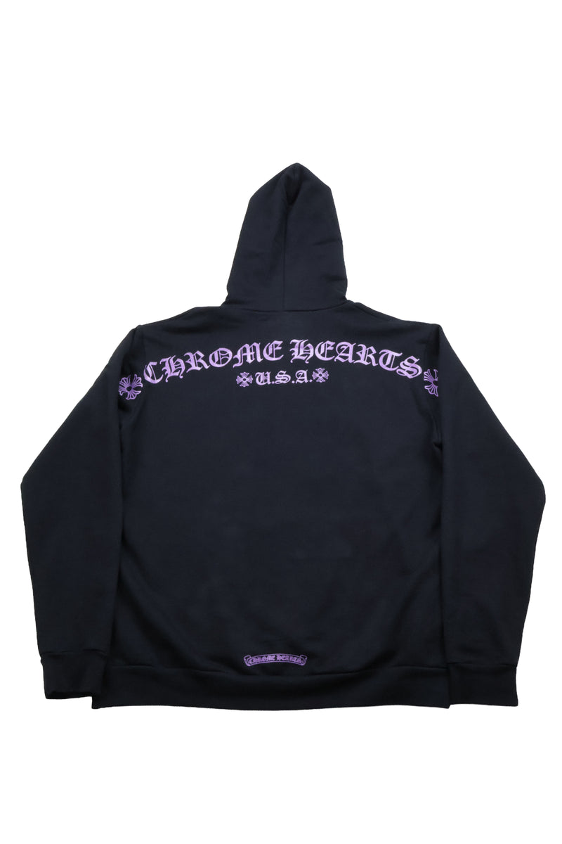 Chrome Hearts Purple GLITTER FRIENDS & FAMILY HOODIE