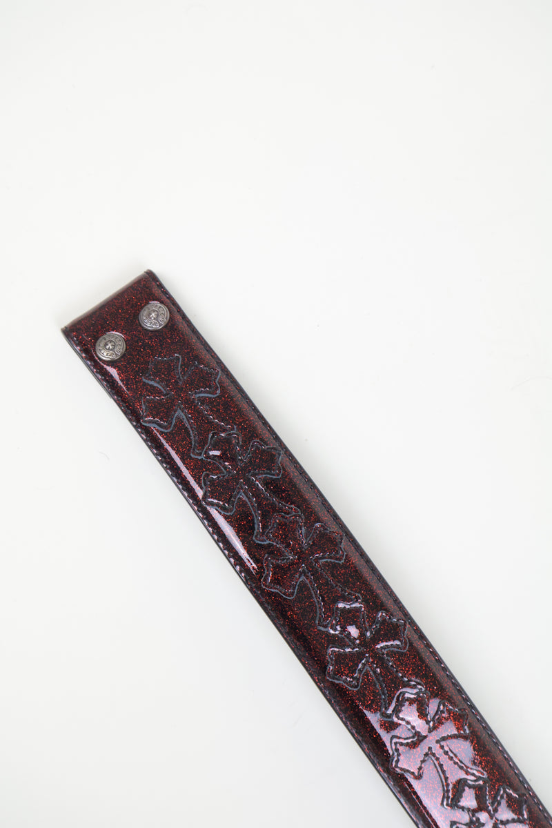 Starry Red Glitter Patch Strap