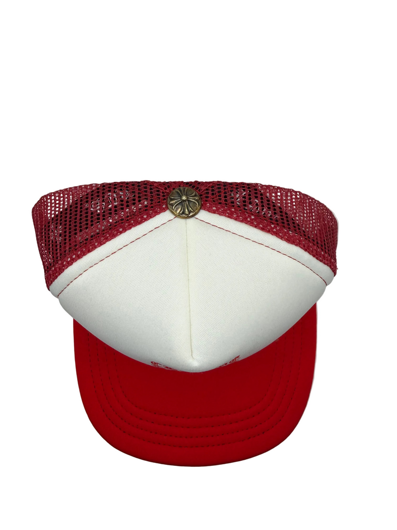 Chrome Hearts Red Eyechart Trucker Hat