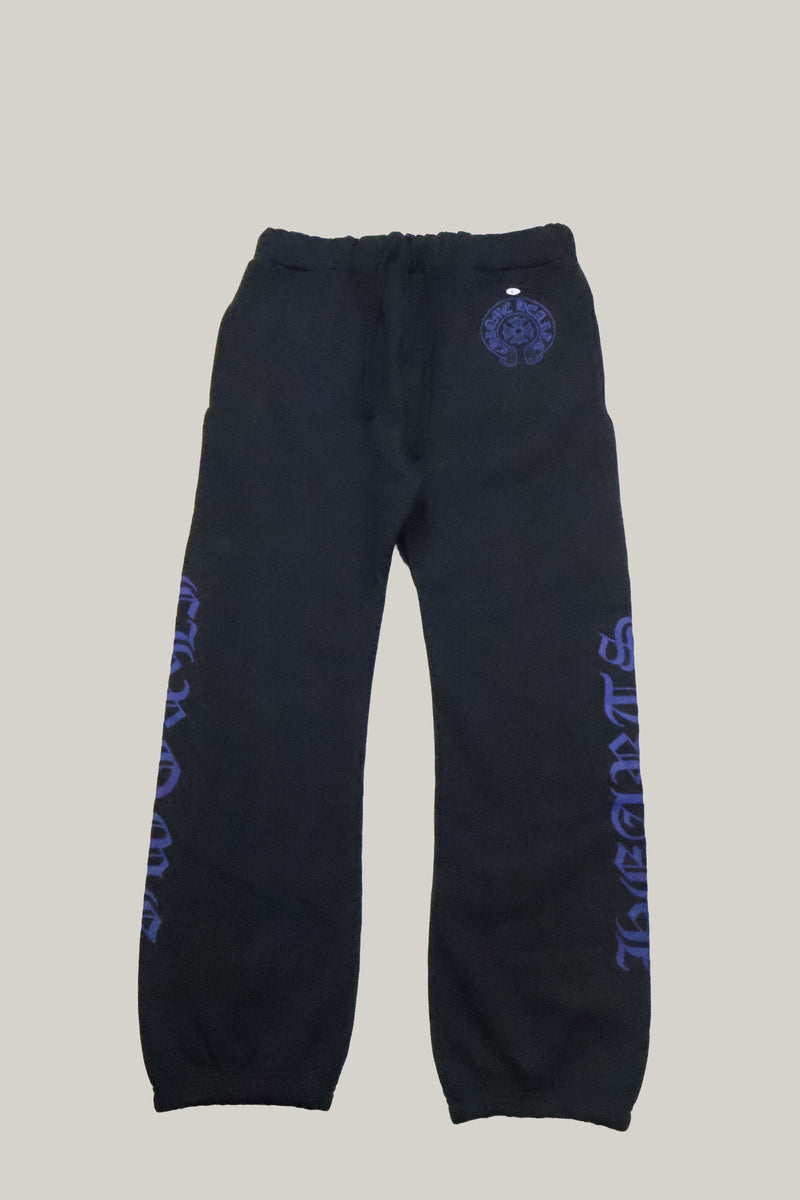 Blue Vertical Script Logo Sweatpants