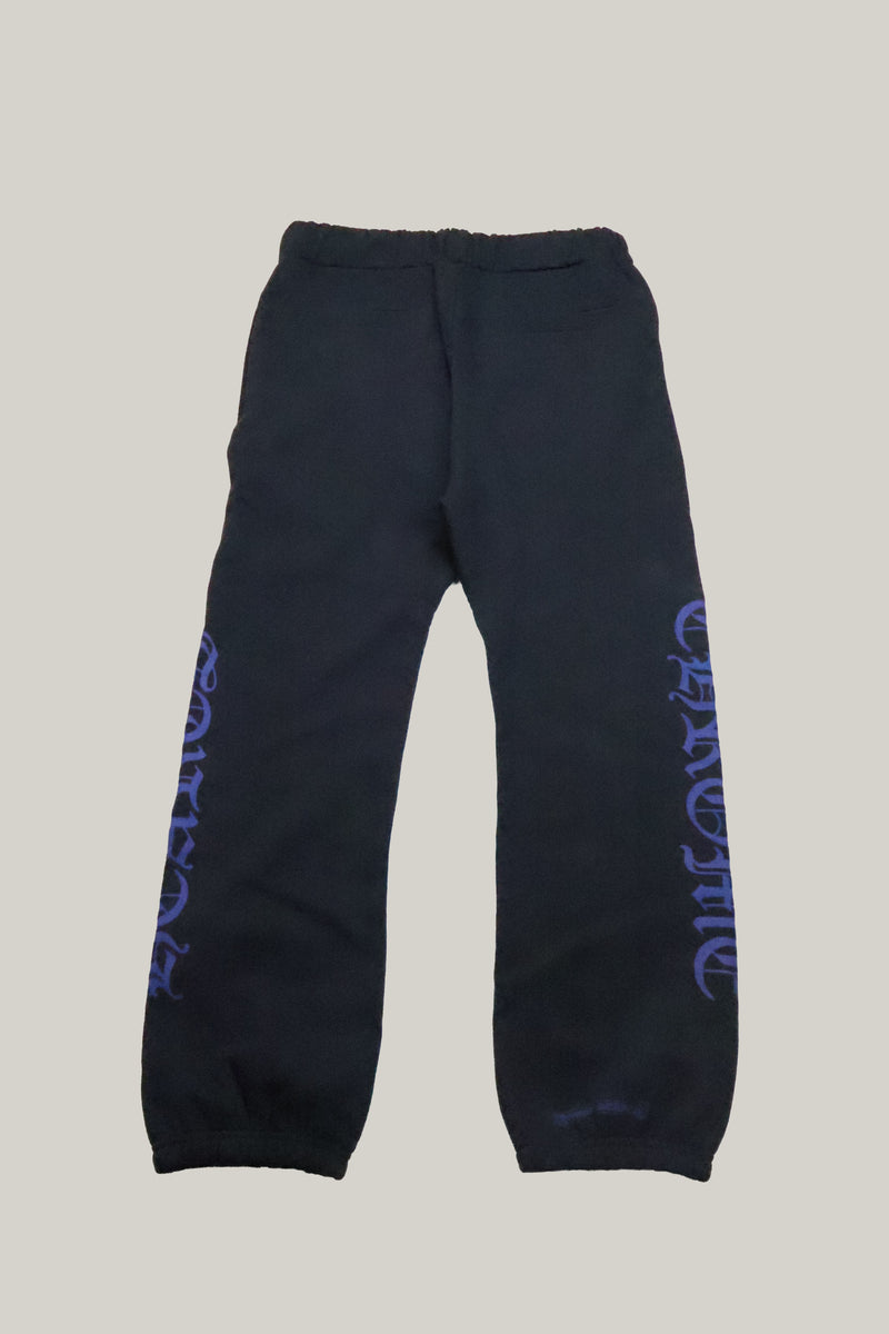 Blue Vertical Script Logo Sweatpants