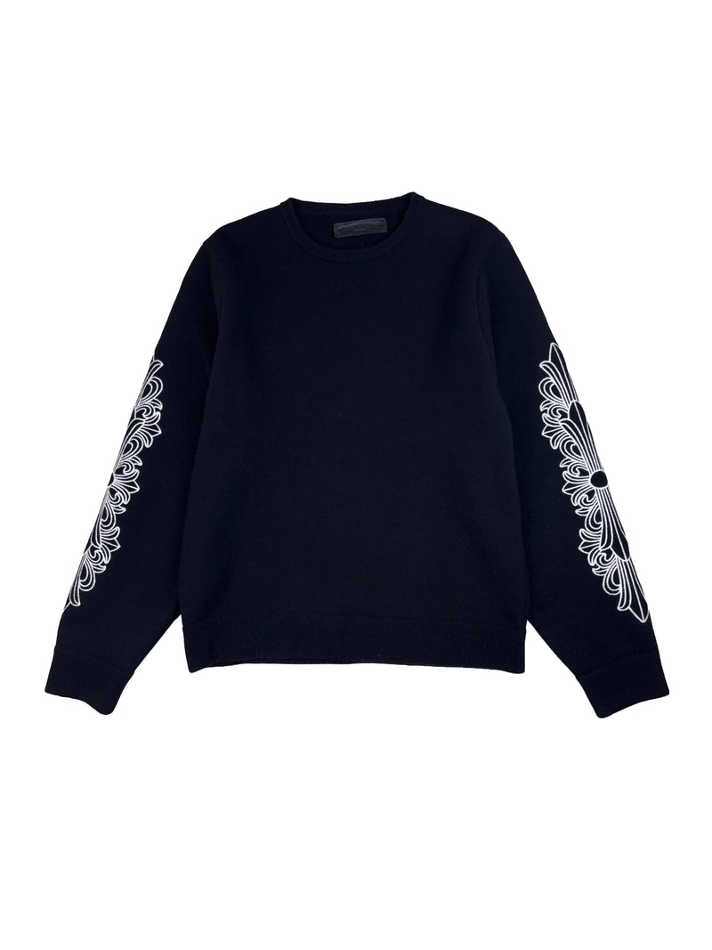 Chrome Hearts Cashmere Embroidered Floral Sweater