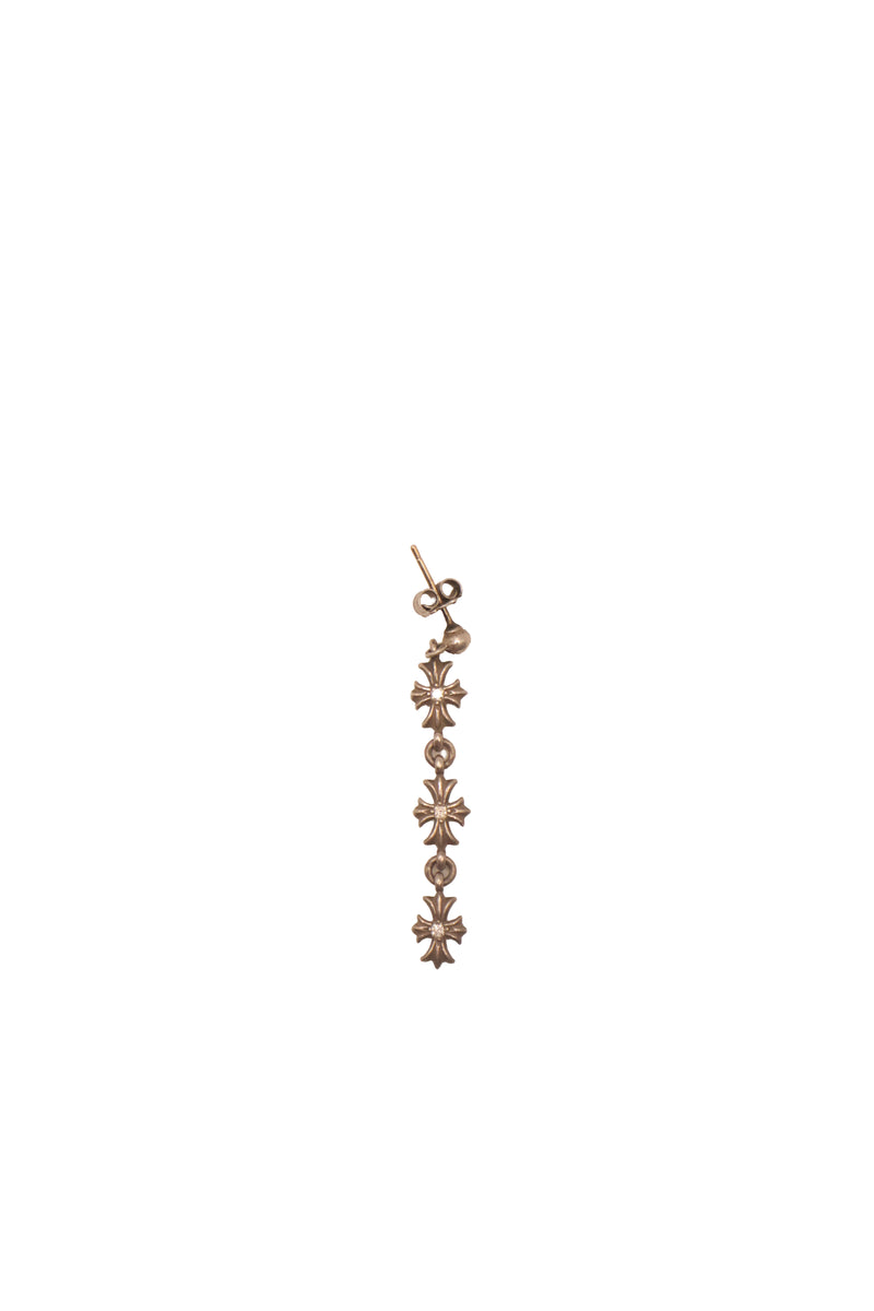 Tiny E Diamond 3 Link Earring