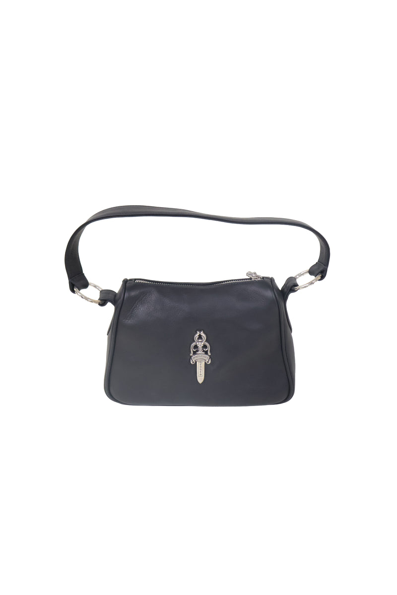 Black Dagger Embellished Leather Chicken Nugget Bag