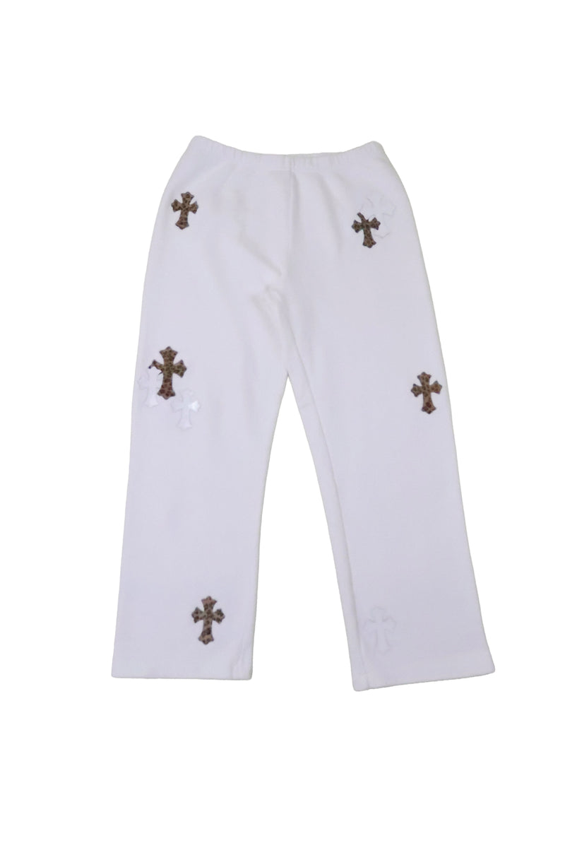 Paperjam White Cross Flooded Patch Sweatpants