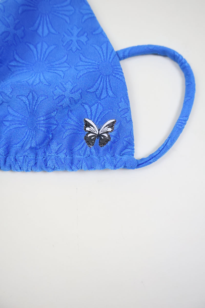 Dipped in Blue Lace Up Bikini Set