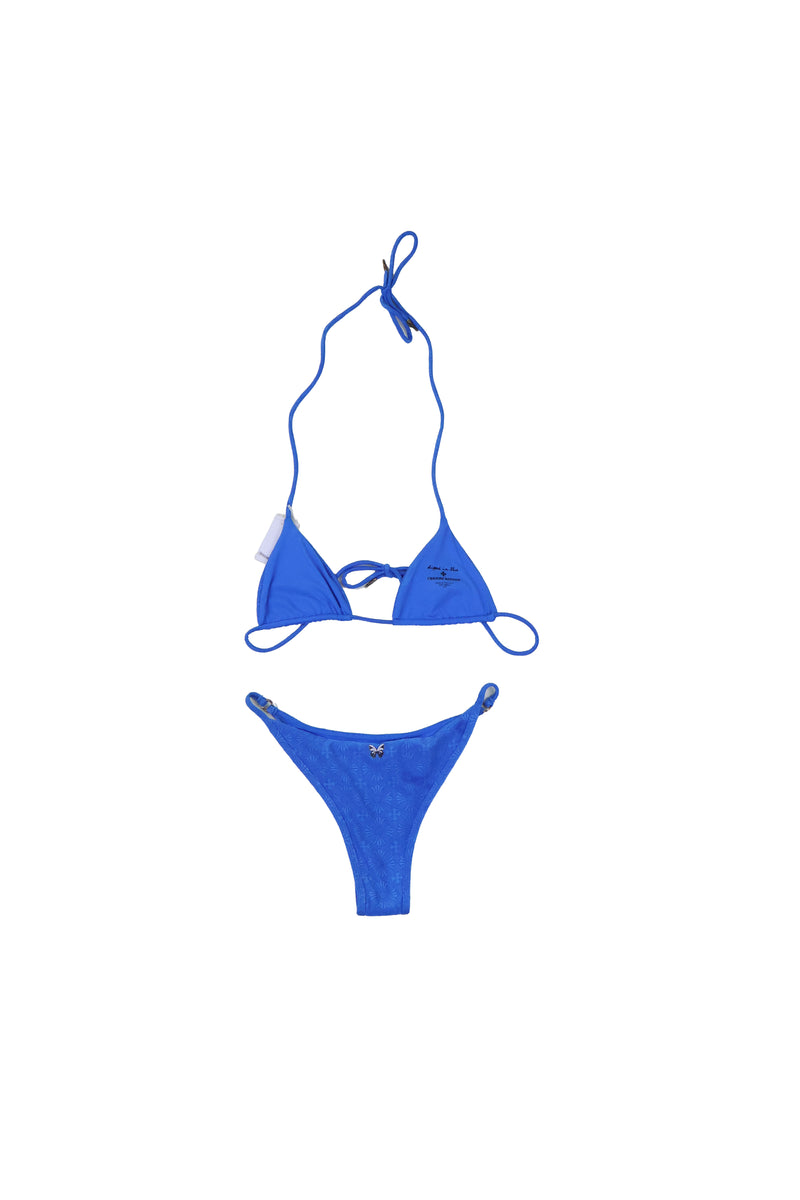 Dipped in Blue Lace Up Bikini Set