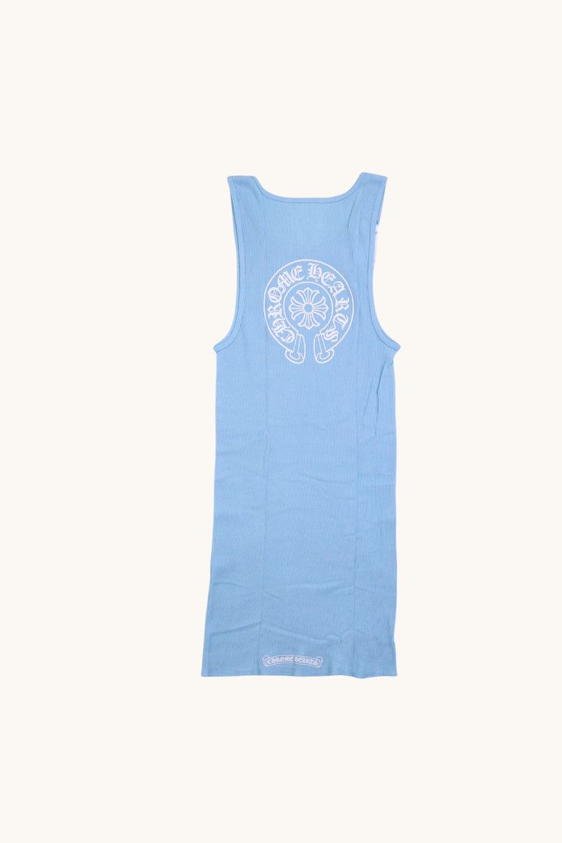 Baby Blue Horseshoe Rib Tank Top