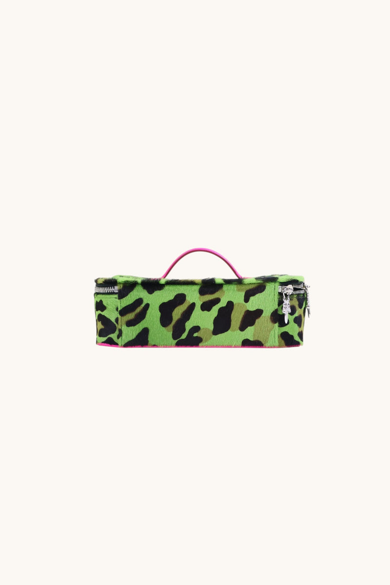 Jewelry Case Leopard Green & Pink
