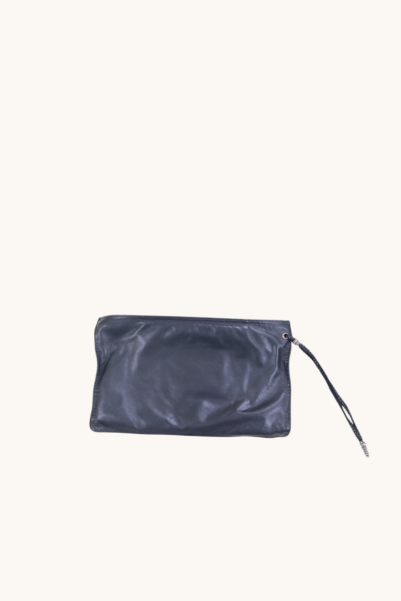 Fleur Embellished Leather Pouch Bag