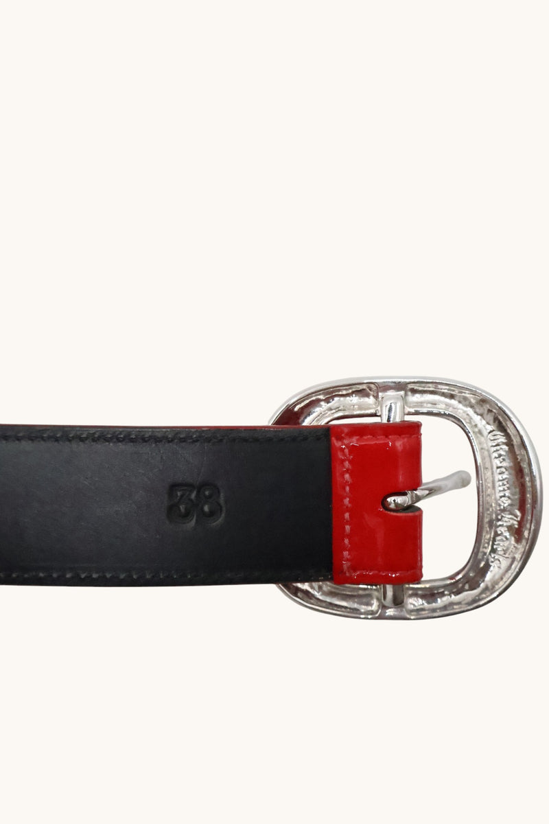Gunslinger Red Patent Leather Belt