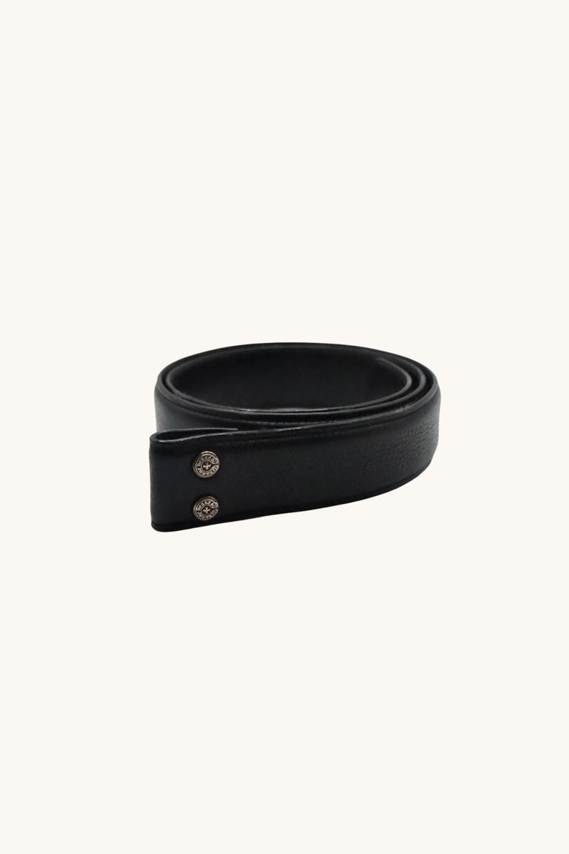 Black Leather Belt Strap