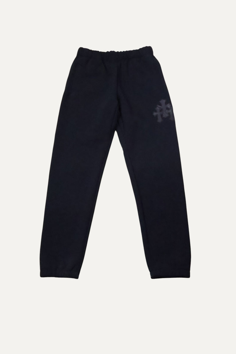 Paper Jam Leather Triple Cross Black Patch Sweatpants