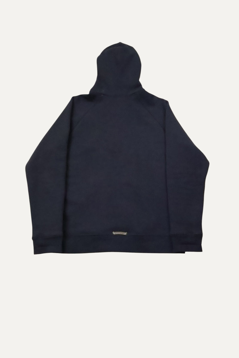 Paper Jam Leather Triple Cross Black Patch Zip Up Hoodie