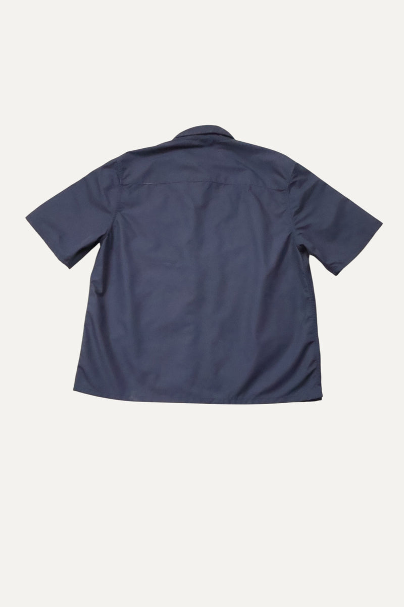 Nylon Leather Patch Shirt Jacket