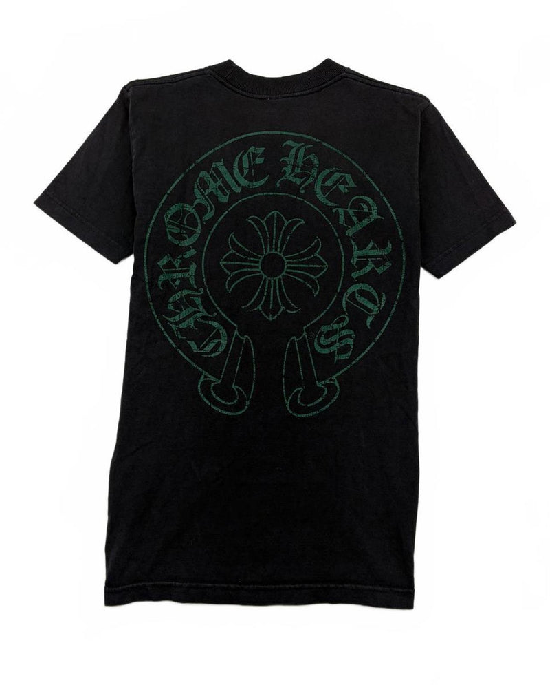 Chrome Hearts Vintage Black and Green Horseshoe Tee