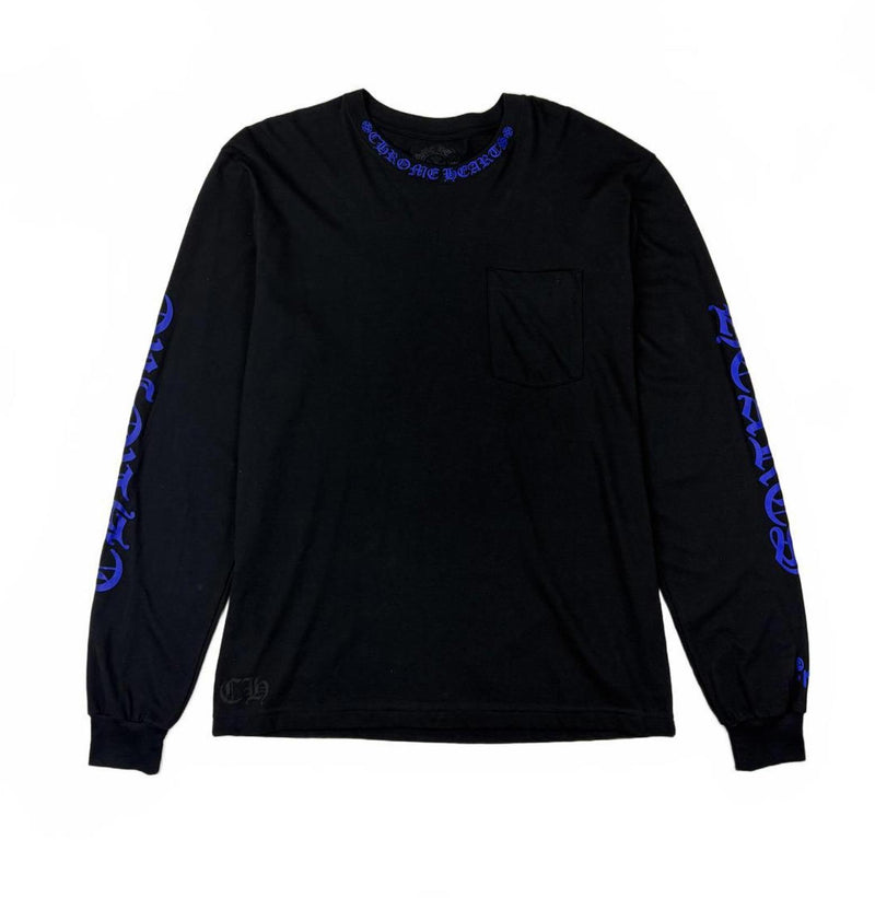 Chrome Hearts 1988 Blue Neck Logo Longsleeve