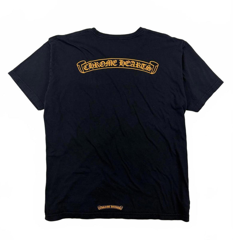 Chrome Hearts Scroll Logo T Shirt Orange