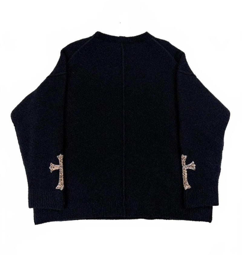 Chrome Hearts Leapoard Cross Cashmere Sweater