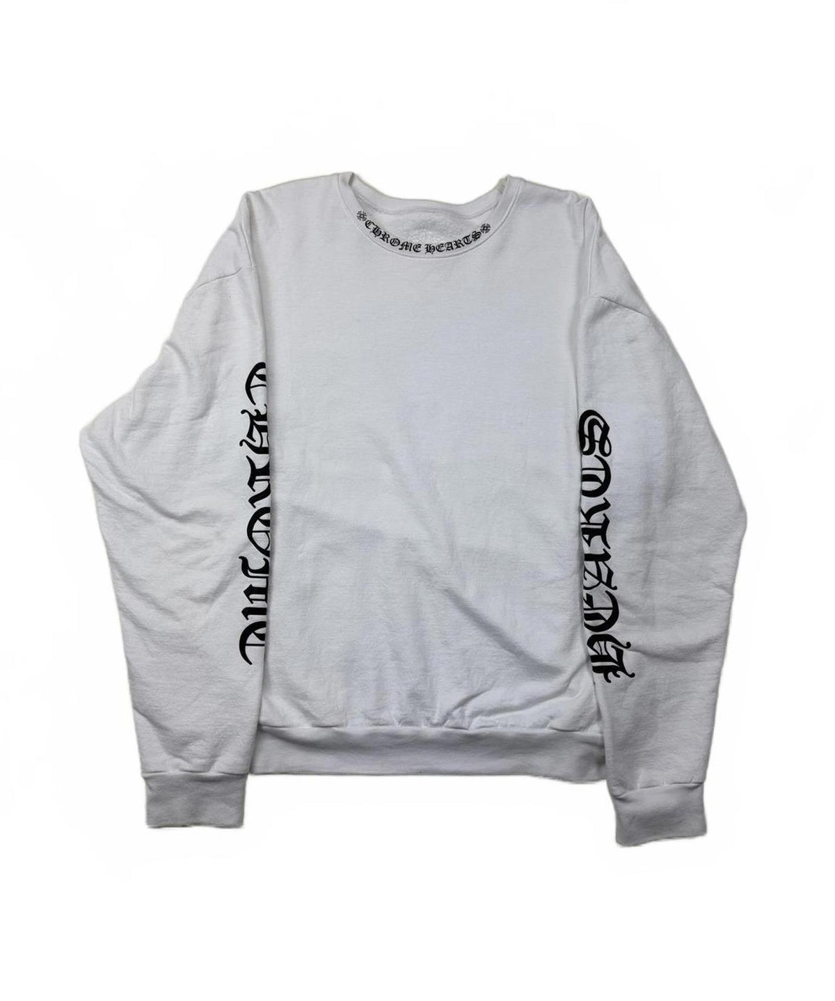 Chrome Hearts White Neck Logo Crewneck
