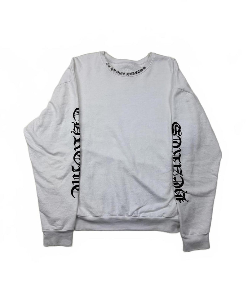 Chrome Hearts White Neck Logo Crewneck