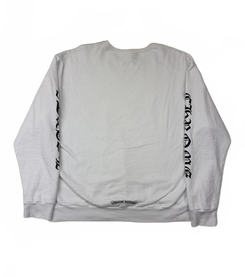 Chrome Hearts White Neck Logo Crewneck