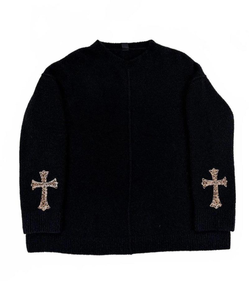 Chrome Hearts Leapoard Cross Cashmere Sweater