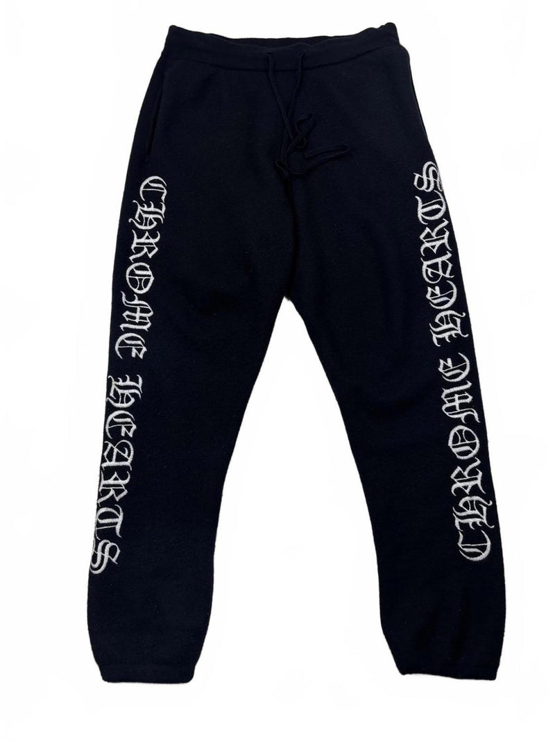 Chrome Hearts Knit Cashmere Embroidered Sweatpants