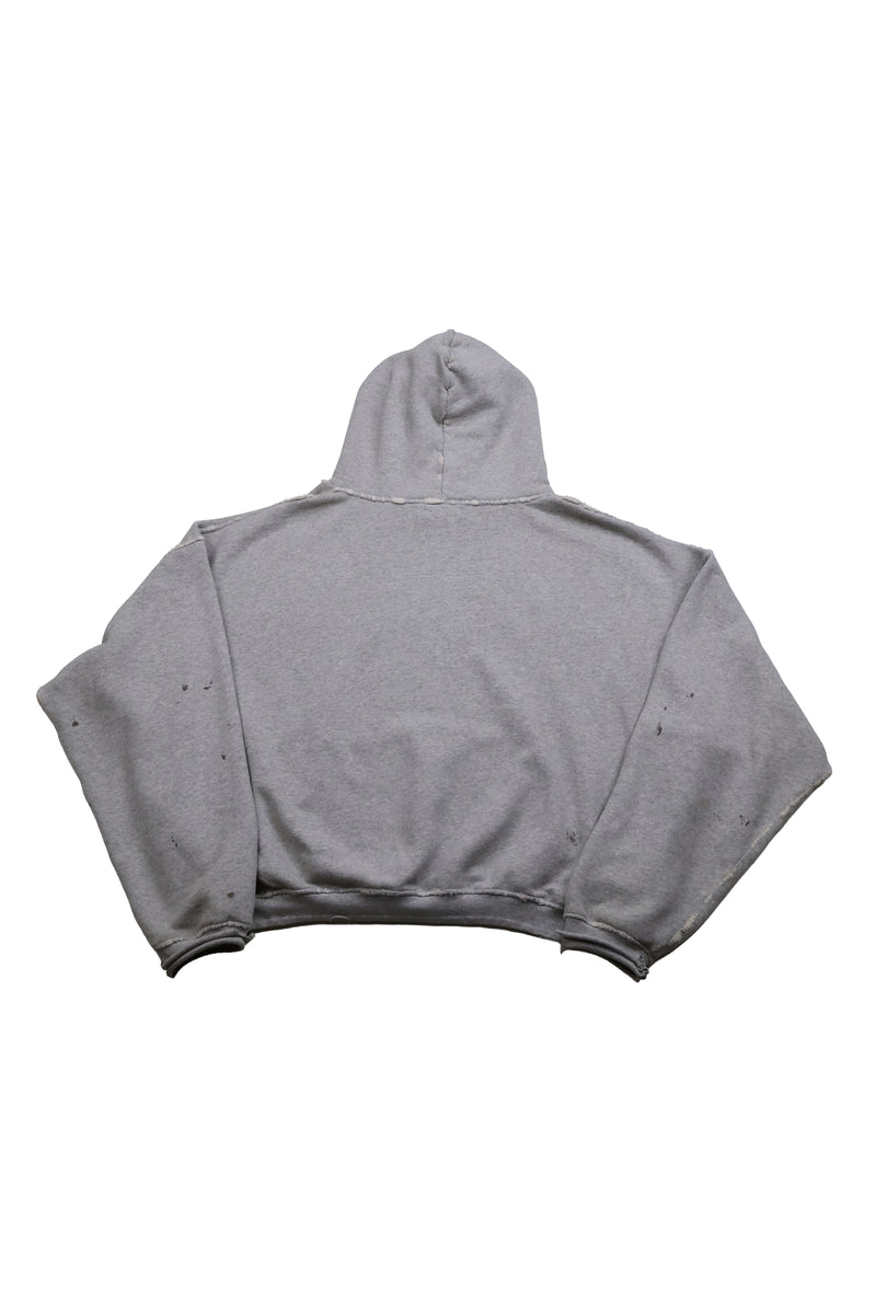 ERD Classic Logo Grey Distressed Hoodie