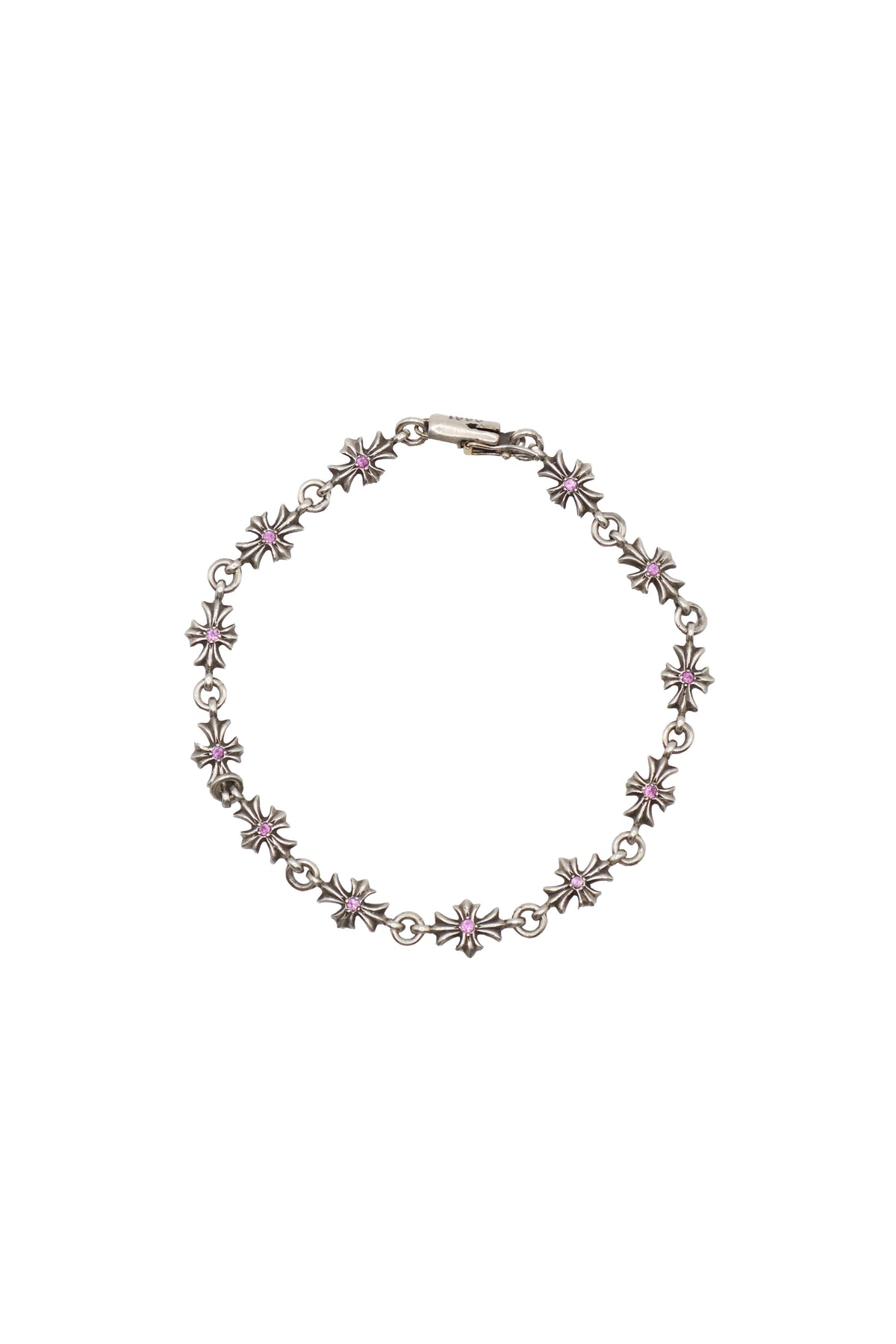 Tiny E Pink Sapphire Bracelet