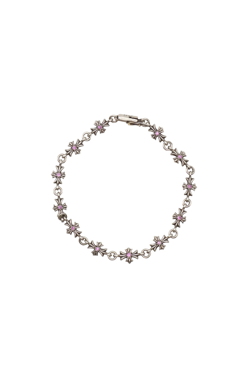 Tiny E Pink Sapphire Bracelet