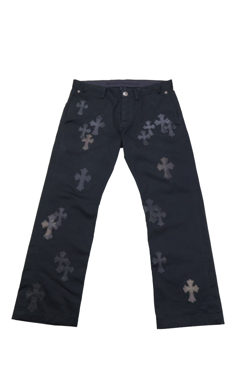 Chrome Hearts Black Camo Cross Patch Chino Jeans