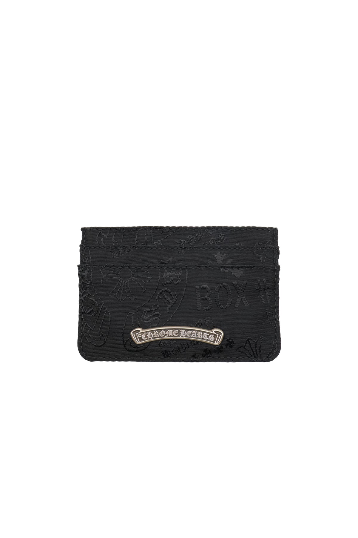 Black Nylon Stencil Card Holder Wallet