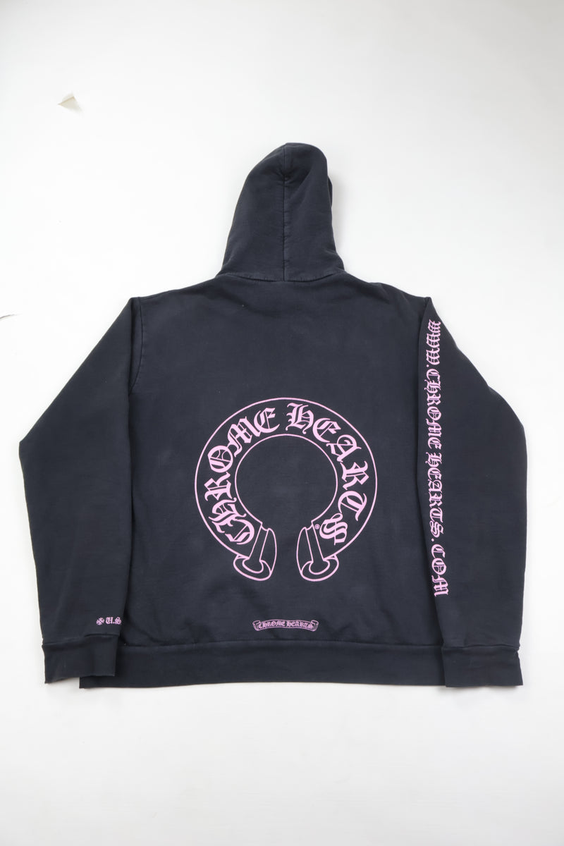 Black Pink Online Exclusive Horseshoe Floral Hoodie