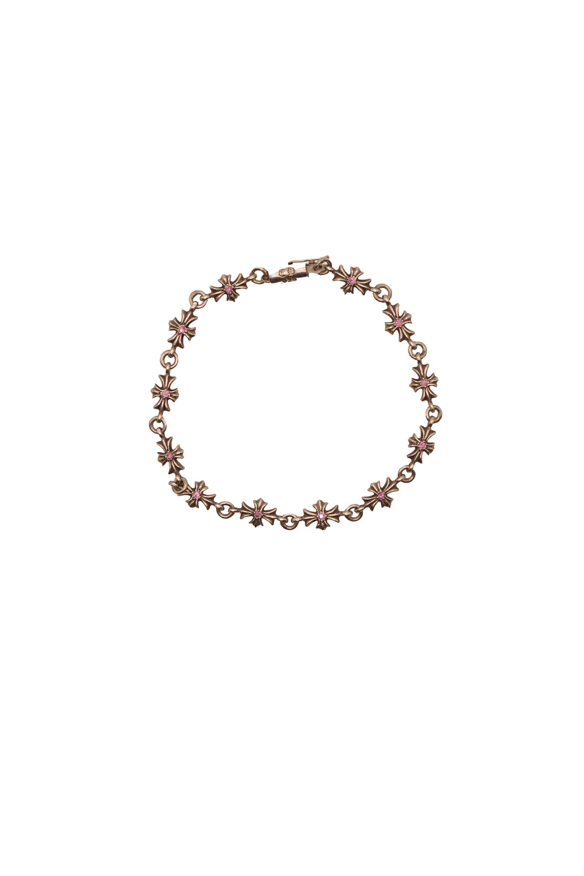 Tiny E Pink Sapphire Bracelet
