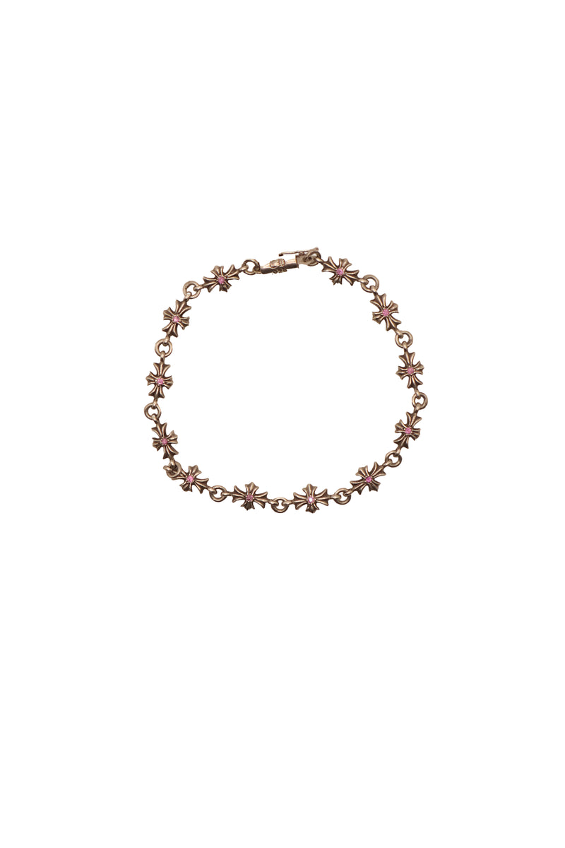 Tiny E Pink Sapphire Bracelet