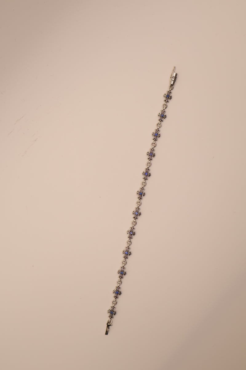 Tiny E Blue Sapphire Bracelet
