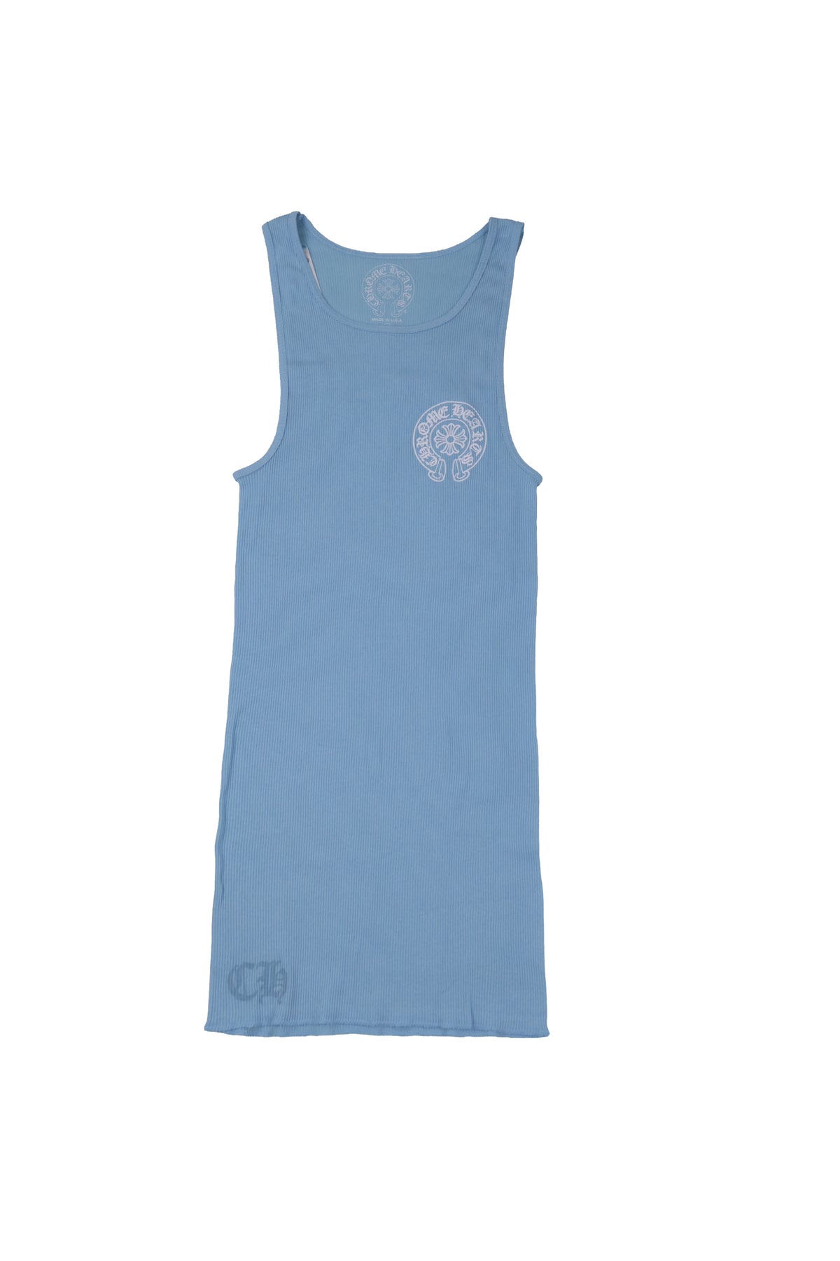 Baby Blue Horseshoe Rib Tank Top