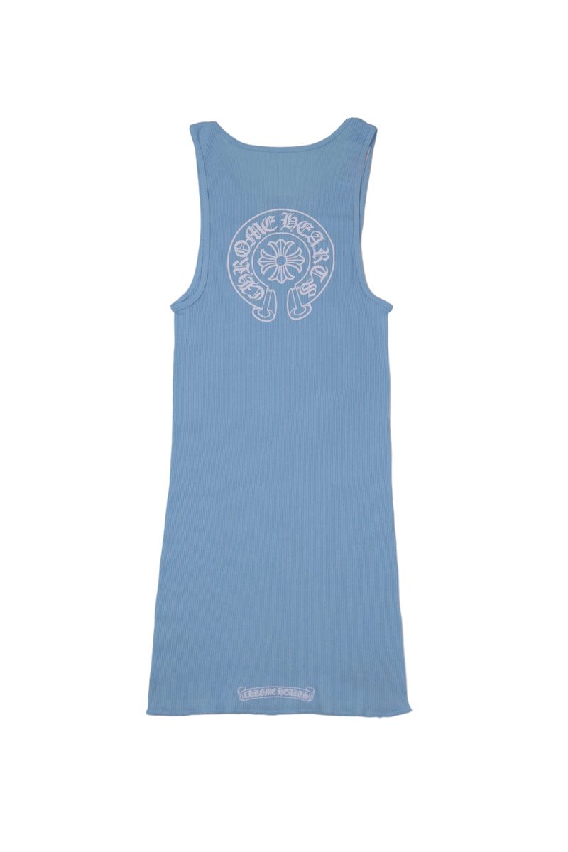 Baby Blue Horseshoe Rib Tank Top