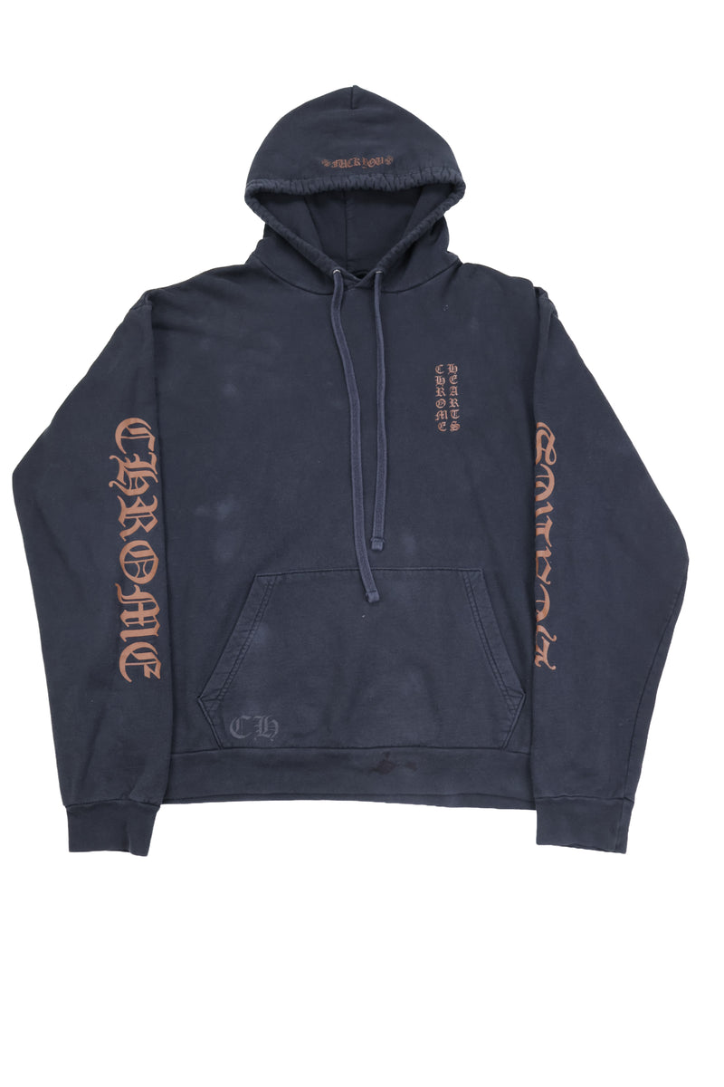 Brown Vertical Logo Hoodie
