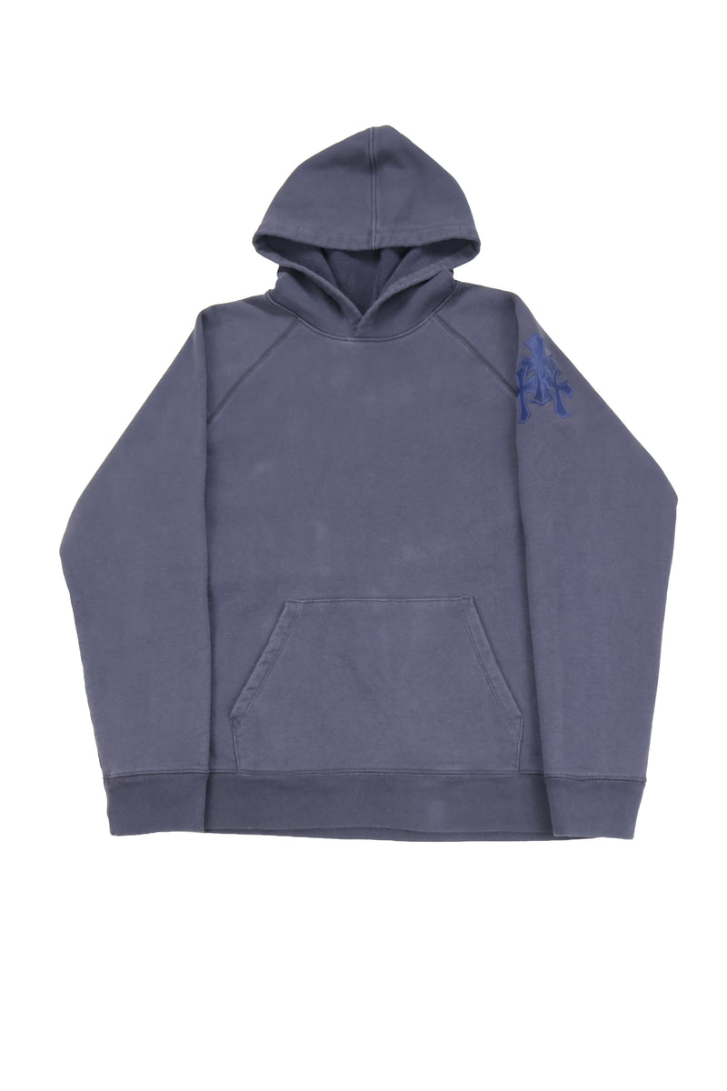 Paper Jam Metallic Blue Cross Patch Hoodie