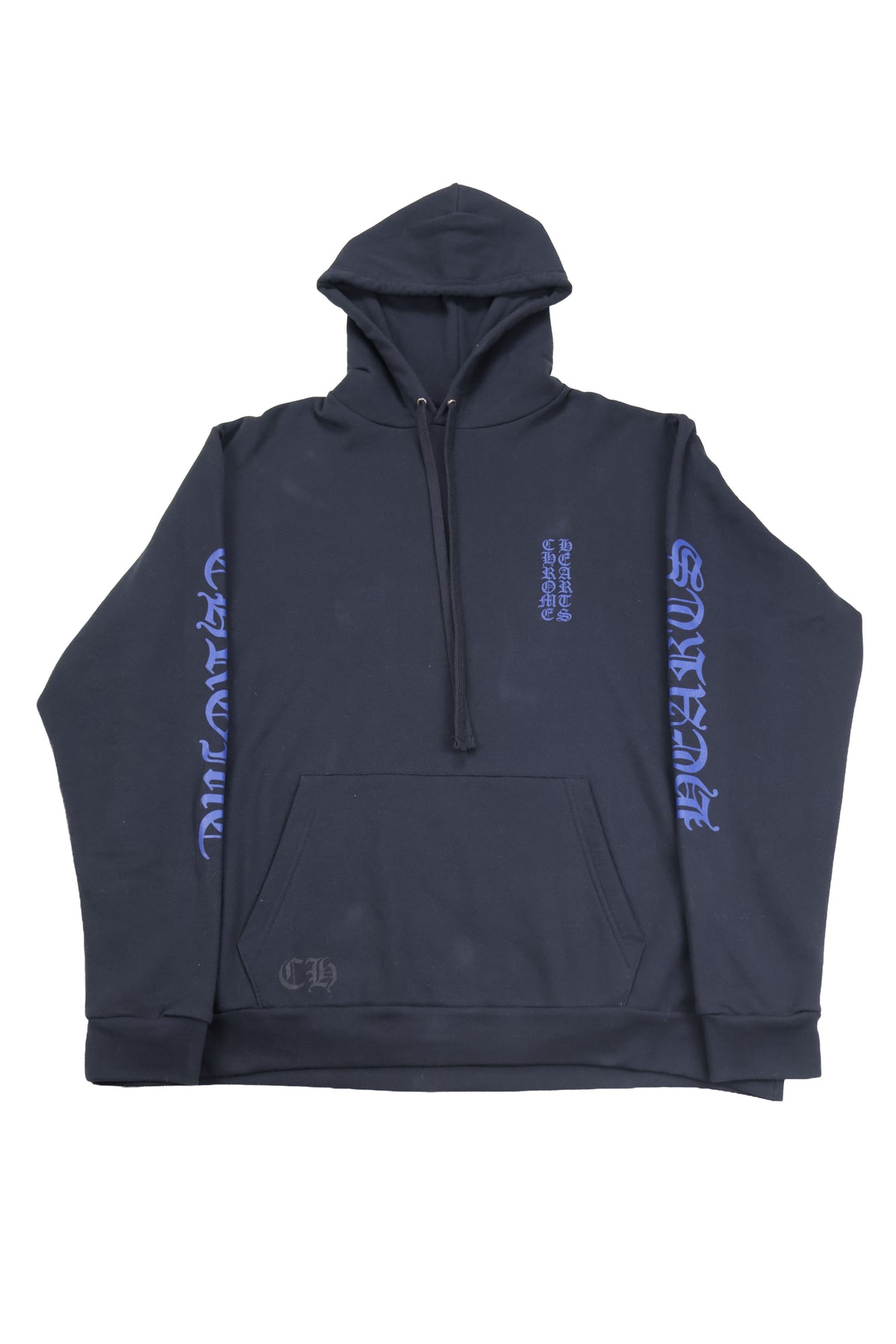 Blue Vertical Logo Hoodie