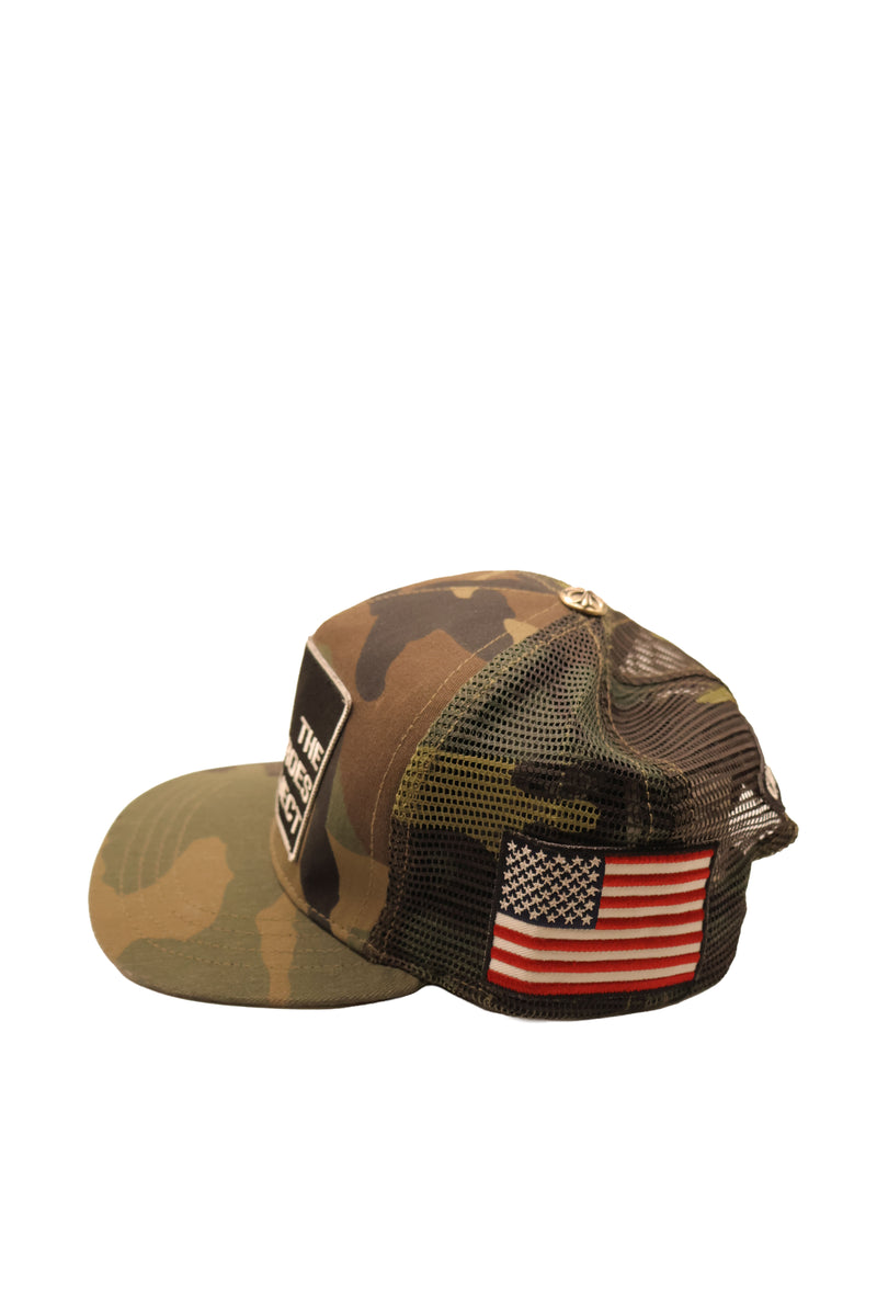 THE HEROES PROJECT CAMO TRUCKER HAT